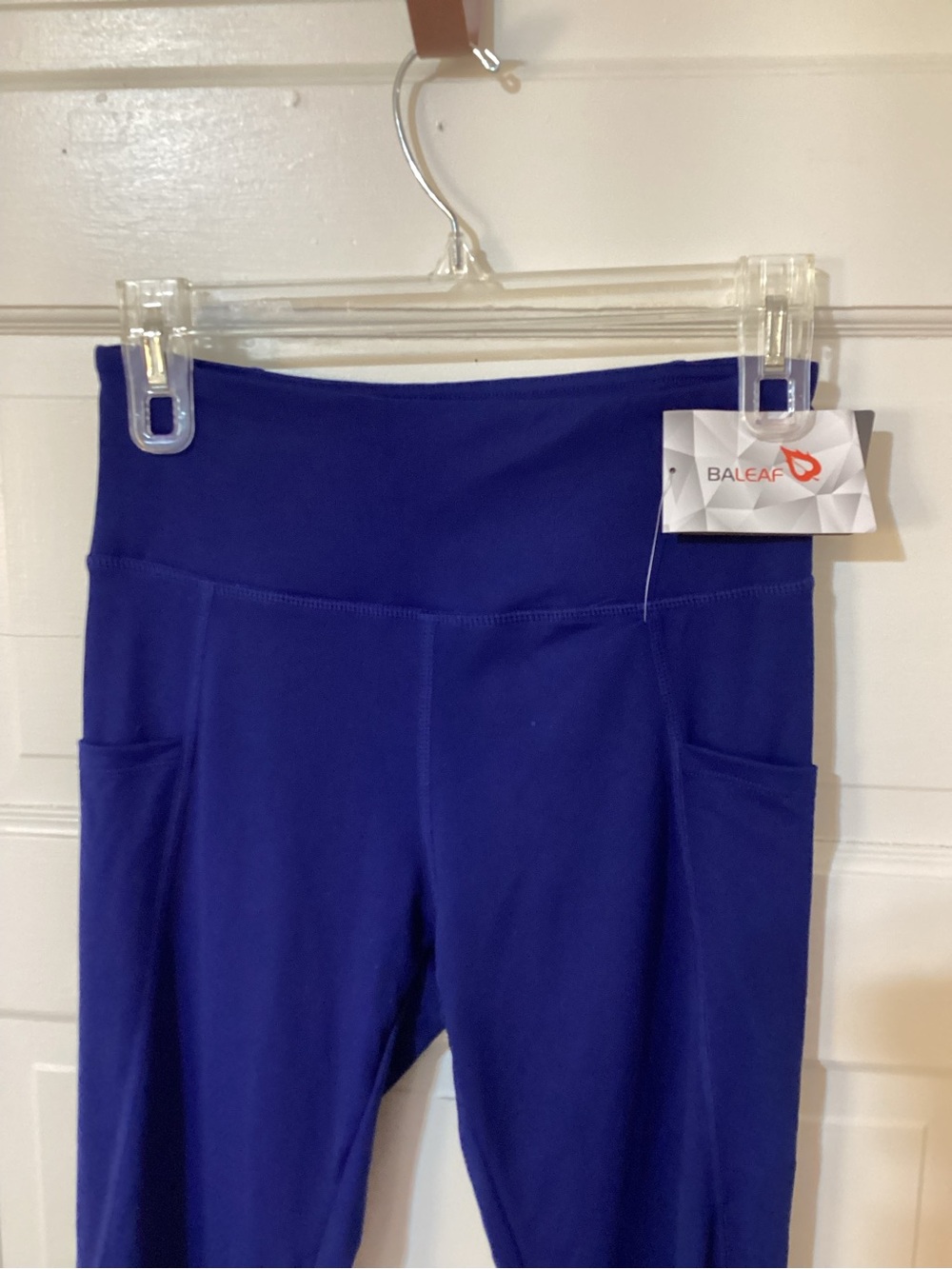 Baleaf Girls' Deep Blue Twist-Hem Leggings - Picture 2 of 8